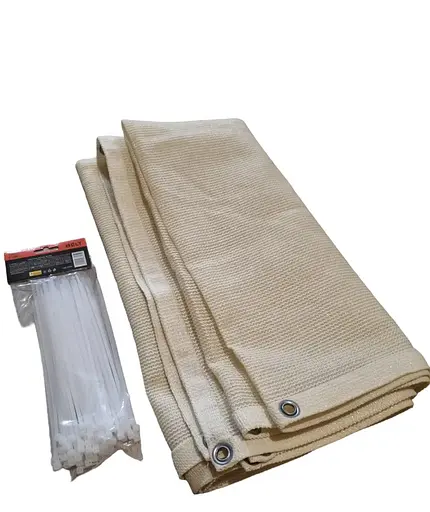 Сетка ширма для балкона 110 г/м² (0.9 х 5 м) Молочный - фото 6