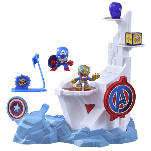 Набор игрушечный Hasbro Marvel Stunt Squad Смешин хироус Captain America vs Thanos (F6894_F7059)
