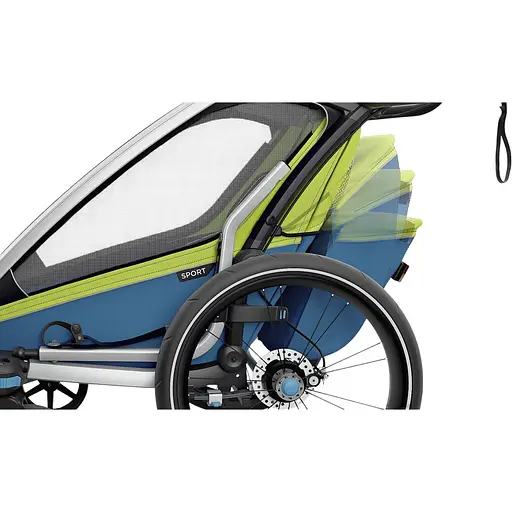 Дитяча коляска Thule Chariot Sport Double (Chartreuse-Mykonos) (TH 10201004) - фото 8