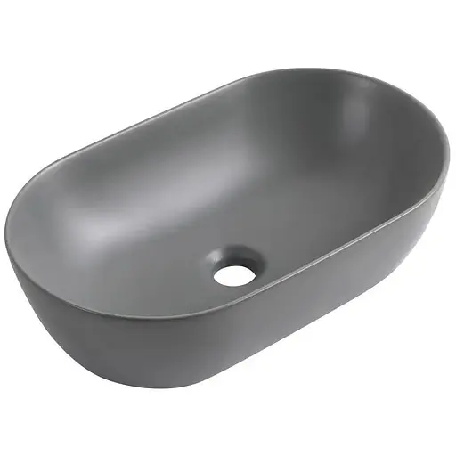 Умивальник накладний Mixxus Premium Ellipse-0109 500x300x140 мм MP6653, Графит - фото 1