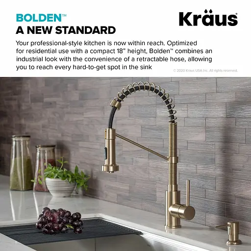 Смеситель для кухни Kraus Bolden KPF-1610SFACB Бронза - фото 5