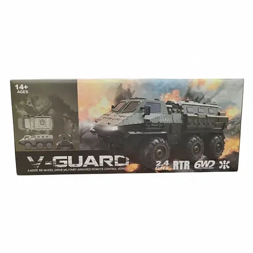 Радіокерований військовий позашляховик 9510 E-01, 6WD, акумулятор 7.4V, пульт 2.4GHz, з підсвіткою, Зелений - фото 2