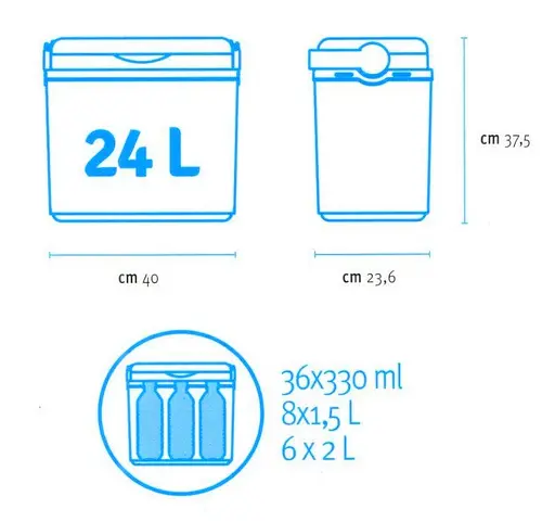 Ізотермічний контейнер Adriatic 24 л синій з оранжевим - фото 5