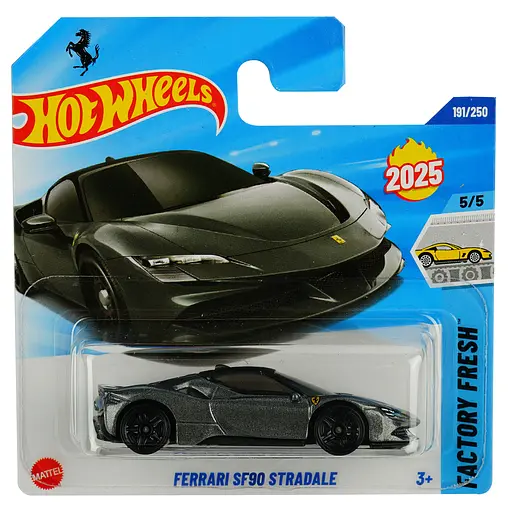 Базова машинка Hot Wheels Factory Fresh Ferrari SF90 Stradale темно-сіра (5785) HYY08-N522       
