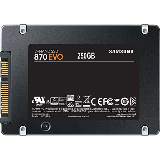 Накопитель SSD Samsung Sata 2.5" 250Gb 870 EVO 240 256 (MZ-77E250BW) - фото 4