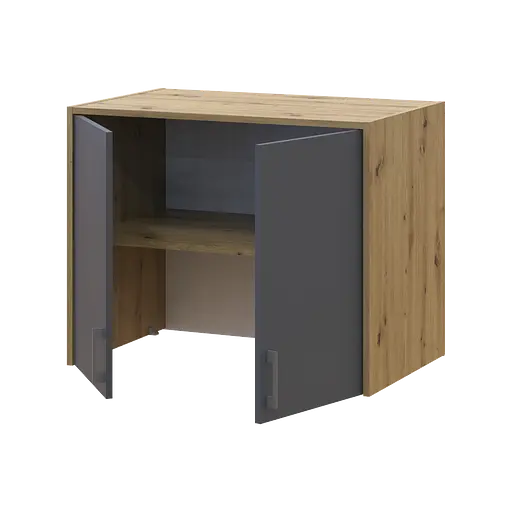 Антресоль висока Doros Ронді Дуб Артізан/Графіт 2 ДСП 82х52х65 (41516180) - фото 2