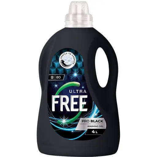 Гель для прання Free Pro Black з ароматом свіжості 4 л