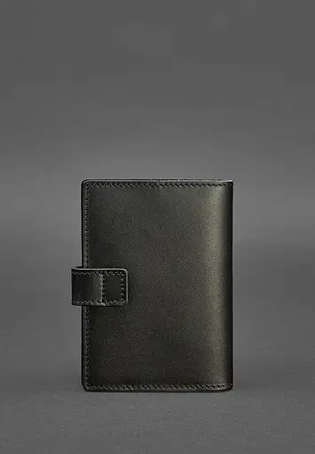 Шкіряна обкладинка для паспорта 5.0 (з віконцем) чорна - фото 5