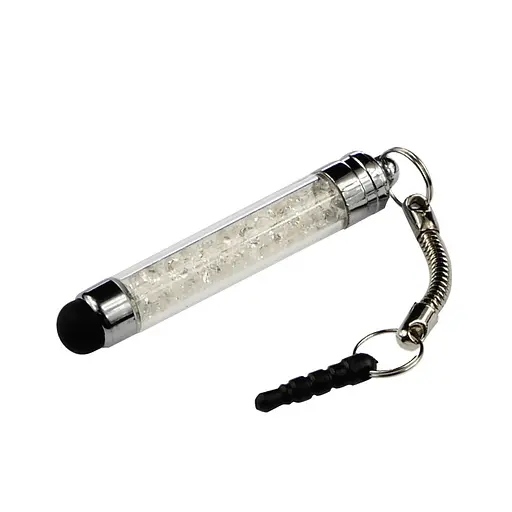 Стилус-брелок ємнісний, з прозорими кристалами - фото 2