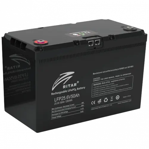 Акумулятор Ritar LiFePO4 25.6V 50Ah 1280Wh BMS25@8S bluetooth