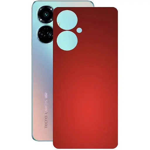 Защитная пленка StatusSKIN для Tecno Camon 19 Pro Корпус Винил красная матовая - фото 1