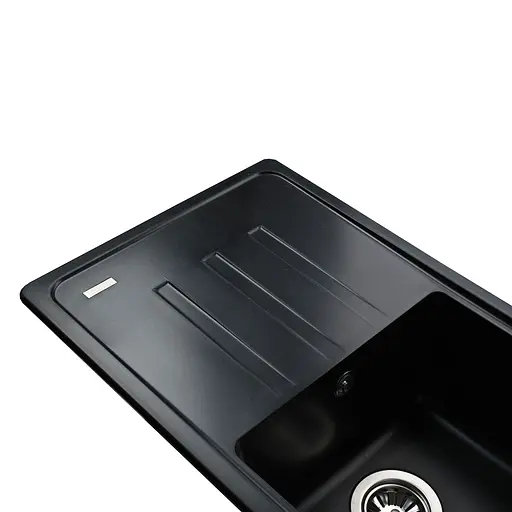 Кухонная мойка гранитная Globus Lux Lugano черный 780х435мм-А0002, Черный - фото 3
