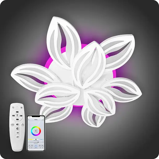 Люстра світлодіодна 517 Dlight 3color з пультом 165Вт Білий (01832) - фото 2