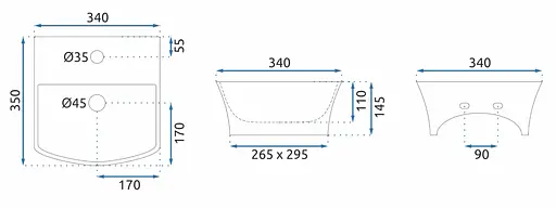 Умивальник Rea Selma накладний білий REA-U9667, Білий - фото 6