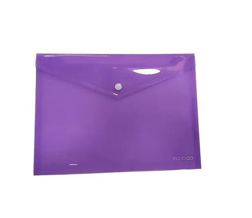 Папка-конверт B5 на кнопці E31302 Economix, глянець (4044572313027) Фіолетовий - фото 1