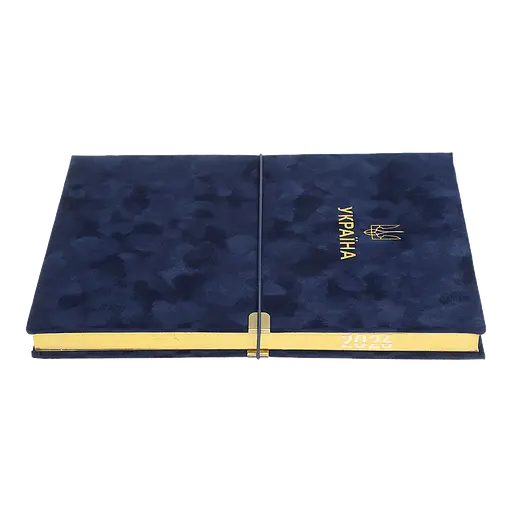 Ежедневник датированный Buromax Patriot Velour 2026 A4 искусственная кожа синий (BM.2770-02) - фото 9
