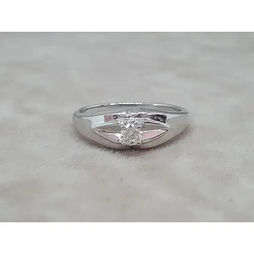 Золотое кольцо с бриллиантом. 101103Б 16,5 - фото 4