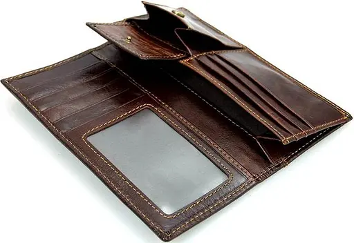 Мужской кожаный кошелек Vintage 8х16.5 см acs0015722 - фото 6