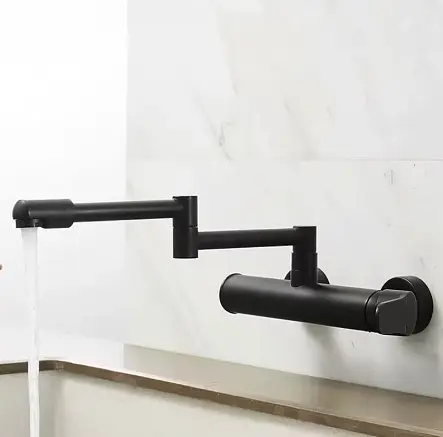 Смеситель для кухни настенный Aligator черный 77B - фото 1