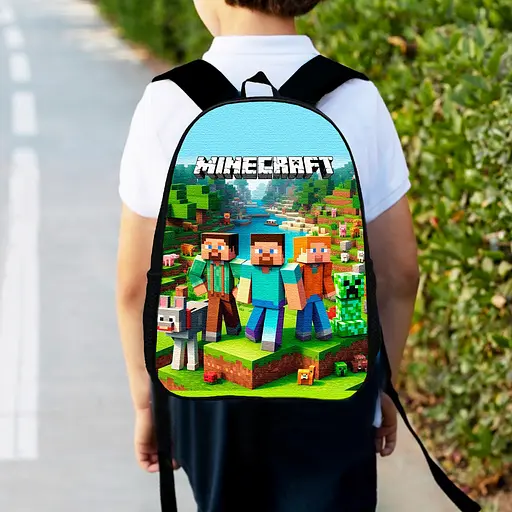 Рюкзак детский майнкрафт герои "Minecraft" 34х27см, городской ранец для мальчика (00529)