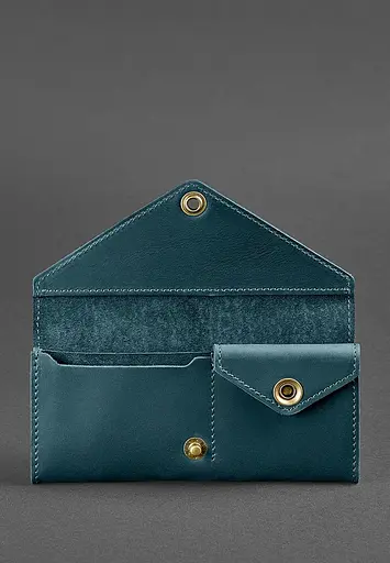 Женский кожаный кошелек Керри 1.0 зеленый - фото 4