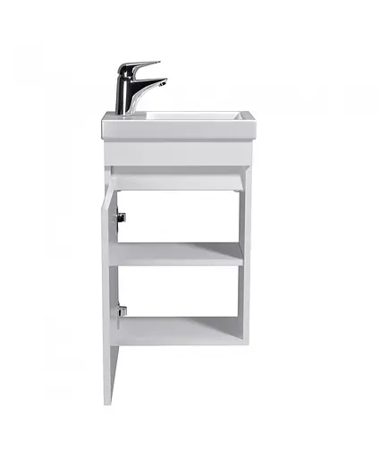 Тумба Мойдодир City White 40-A з умивальником Como 40 Білий підвісна Білий - фото 6