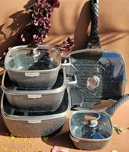 Набор посуды с мраморным покрытием Edenberg EB-12912 10 предметов - фото 4