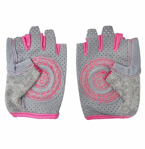 Велорукавиці дитячі Chdren Sport з короткими пальцями XL рожево-сірий (G0001593) - фото 2