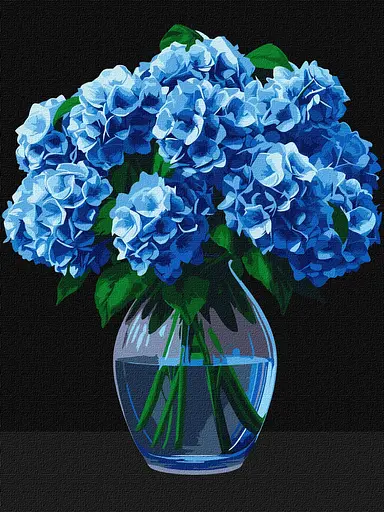 Набір для розпису по номерах "Букет гортензій" Ideyka 30х40 см КНО3273