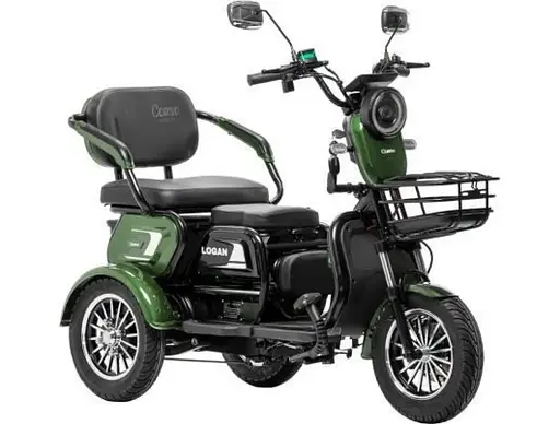 Електроскутер Триколісний Corso Logan (1200W 72V/23Ah) Зелений - фото 1