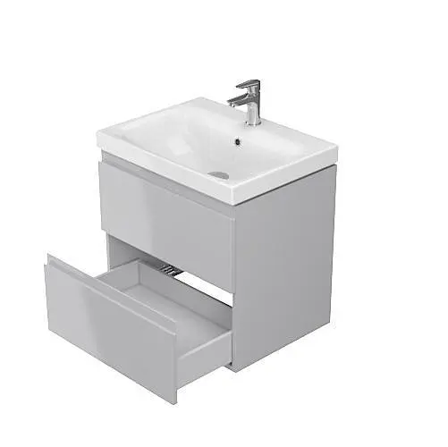 Тумба для ванной комнаты Cersanit Cet В11 с умывальником Moduo 50 см Серый UN509-049 30412 - фото 3