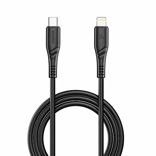 Кабель Winso Pro Type-C to Lightning 30W PVC 1м чорний(221104B) - фото 1