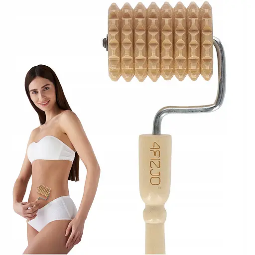 Масажний ролик для тіла 4FIZJO ручний, дерев'яний (P-5905973400268) - фото 2