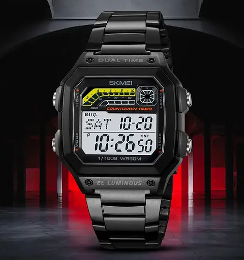 Часы мужские наручные металлические Skmei 2307 (Черный) - фото 3