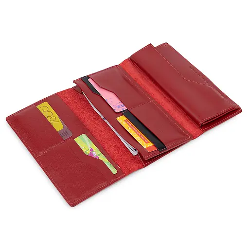 Кожаный женский кошелек Grande Pelle 19.5х10х2 см acs0018782 - фото 4