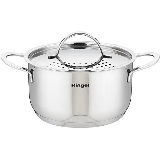 Кастрюля Ringel Besder 2.3 л 18 см с крышкой из нержавеющей стали (RG-2021-18)