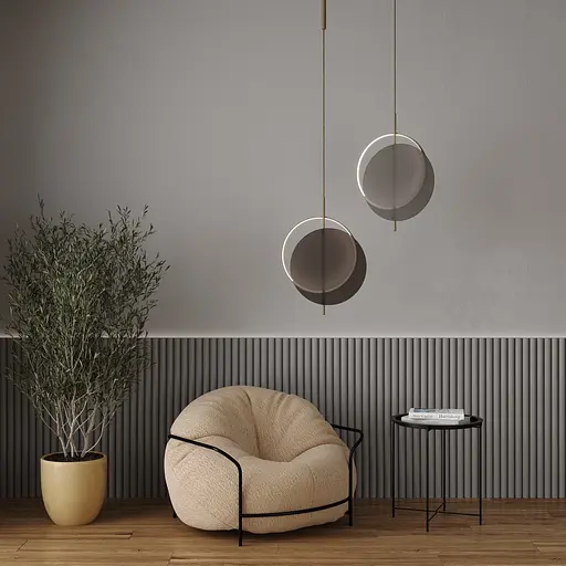 Підвісний стельовий світильник Babich Studio Mid glass L Black (RAL 9005) - фото 3