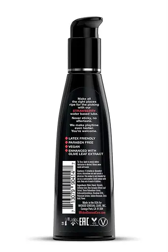 Лубрикант на водній основі Wicked Sensual Care Aqua strawberry flavored 120 мл - фото 2
