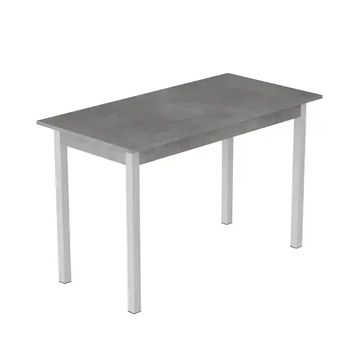 Стіл кухонний Ferrum-decor Маріо 75x120x70 Білий ДСП Бетон 16мм (FRD-105585)