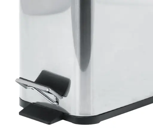 Мусорное ведро Zerix Sansa-TC0105 SS Color с плавным закрытием прямоугольное 5 л нержавейка (ZX5893)  - фото 3