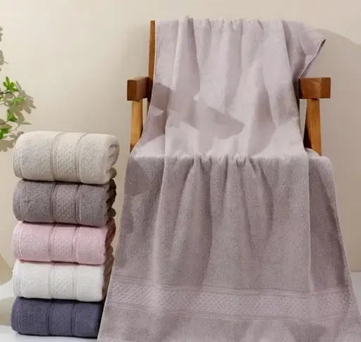 Махрові банні рушники 70x140 см - великий сімейний набір 6 шт. DT-504-72 м'яка махра різні кольори для ванни та душу - фото 1