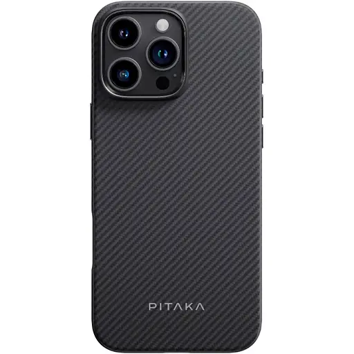 Чохол для телефону Pitaka Military-Grade Protective Case Twill 600D для Apple iPhone 16 Pro Black/Grey KI1601PPA (132154)