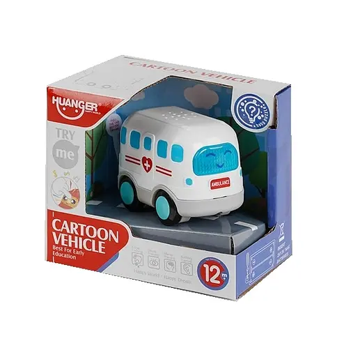 Машинка HE 0537-1 "Скорая помощь", звук, свет, в коробке (6900048090039) - фото 1