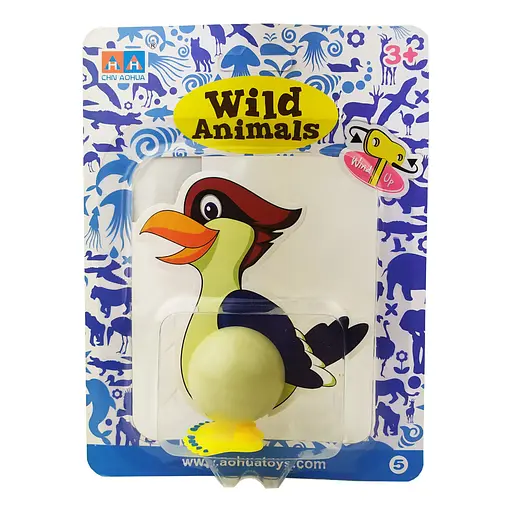 Іграшка заводна "Птах" Bambi 2031A 15 см Синьо-білий - фото 1