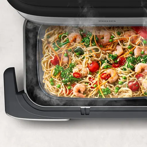 Аерогриль Philips Ovi Dual SteamFry сірий 2750 Вт (NA565/02) - фото 3