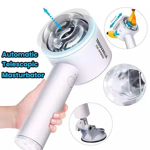 Автоматичний мастурбатор на присосці TROUVAILLE Білий K000906 - фото 6