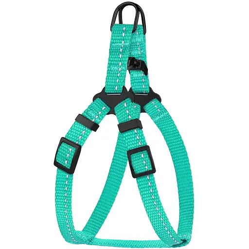 Шлея для собак Barksi Active світловідбивна (обхват грудей 33-40 см ширина 1 см) ментолова - фото 3