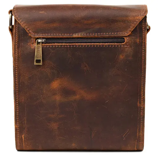Чоловіча шкіряна сумка через плече TARWA 26х22х6 см sum0025695 - фото 5