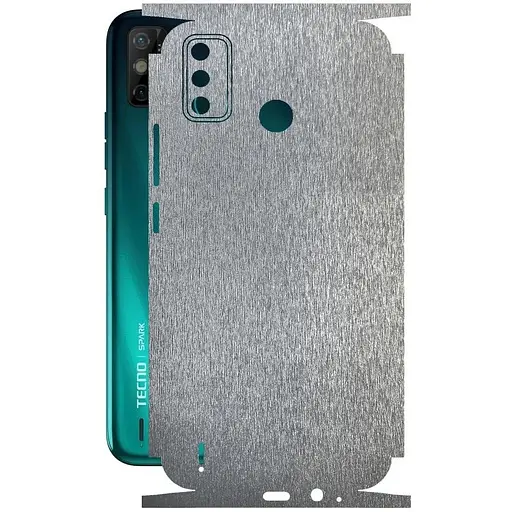 Защитная пленка StatusSKIN для Tecno Spark Go 2020 Корпус Винил Металл серебро - фото 1