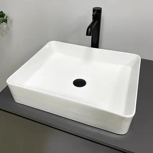 Умивальник VBI Triest M white накладний VBI-012713, Білий - фото 1